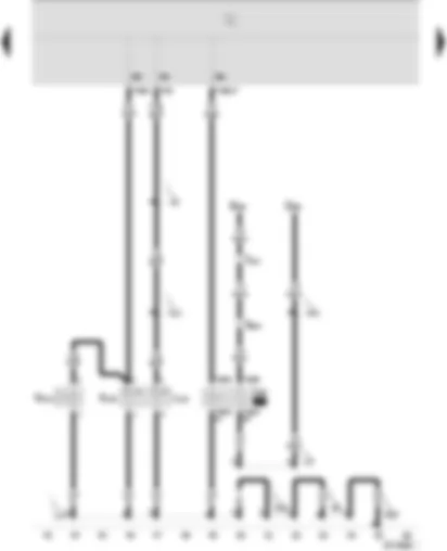 Wiring Diagram  SEAT IBIZA 2004 - Selector lever position P/N warning lamp - selector lever lock solenoid - selector lever display illumination - starter inhibitor relay