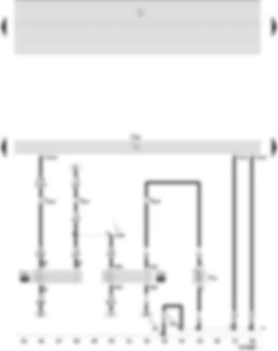 Wiring Diagram  SEAT IBIZA 2004 - Motronic control unit - Motronic current supply relay - continued coolant circulation relay - continued coolant circulation pump