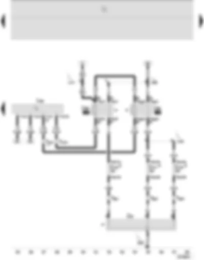 Wiring Diagram  SEAT IBIZA 2005 - Diesel direct injection system control unit - high heat output relay - low heat output relay - additional heating heater element