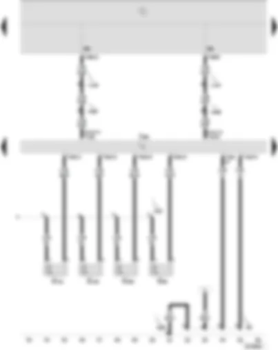Wiring Diagram  SEAT IBIZA 2005 - Climatronic control unit - radiator fan control unit - compressor regulating valve - air conditioner - radiator fan thermo–switch