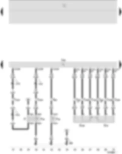 Wiring Diagram  SEAT IBIZA 2004 - Motronic control unit - accelerator pedal position sender - brake pedal switch - clutch pedal switch