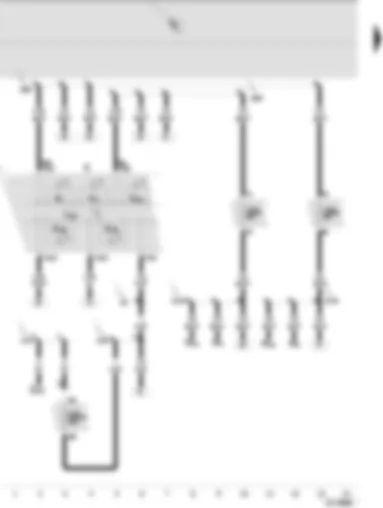 Wiring Diagram  SEAT IBIZA 2009 - Dash panel insert - main beam warning lamp - side light warning lamp - dipped beam warning lamp - left turn signal warning lamp - right turn signal warning lamp