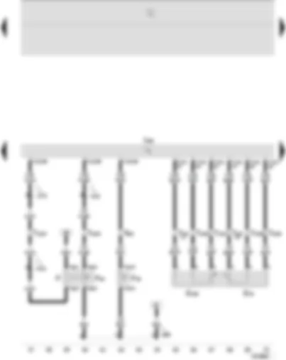 Wiring Diagram  SEAT IBIZA 2007 - Motronic control unit - accelerator pedal position sender - brake pedal switch - clutch pedal switch