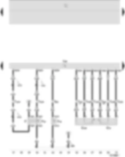 Wiring Diagram  SEAT IBIZA 2005 - Motronic control unit - accelerator pedal position sender - brake pedal switch - clutch pedal switch