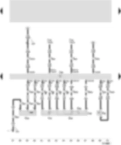 Wiring Diagram  SEAT IBIZA 2001 - Motronic control unit - power steering pressure switch - engine revs sender - throttle valve control unit