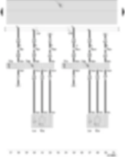 Wiring Diagram  SEAT IBIZA 2004 - Door control unit - rear left - door control unit - rear right - window lifter switch - rear (in door)