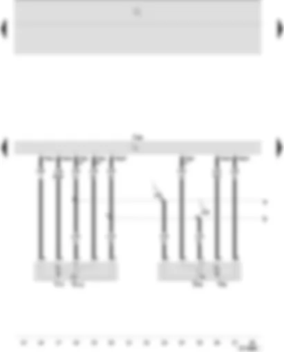 Wiring Diagram  SEAT IBIZA 2002 - Climatronic control unit - potentiometer - control motor for temperature flap - potentiometer - control motor - central flap - central flap regulating motor
