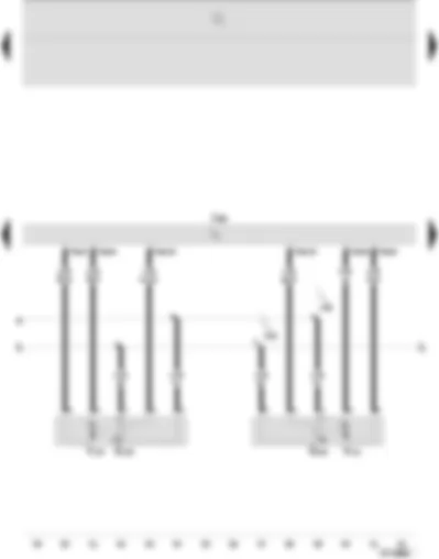 Wiring Diagram  SEAT IBIZA 2002 - Climatronic control unit - control motor for defroster flap - control motor for air recirculation flap servomotor - control motor potentiometer - defroster flap