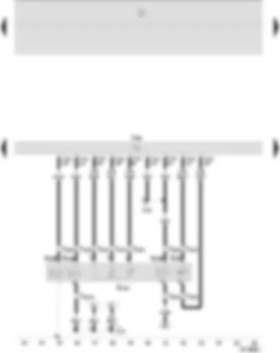 Wiring Diagram  SEAT IBIZA 2005 - Diesel direct injection system control unit - modulating piston movement sender - fuel temperature sender - commencement of injection valve