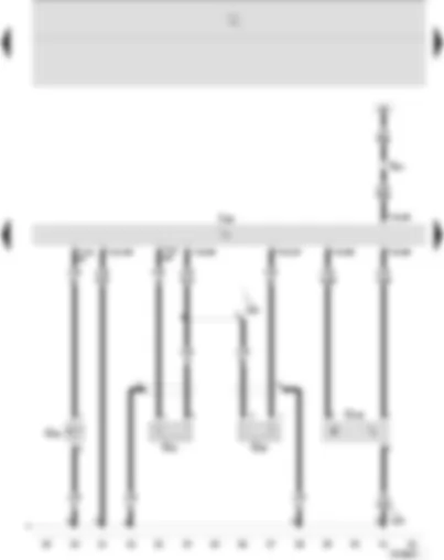 Wiring Diagram  SEAT IBIZA 2005 - Motronic control unit - coolant temperature sender - engine speed sender - knock sensor I - knock sensor II - Hall sender 2