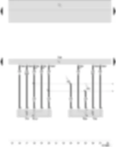 Wiring Diagram  SEAT IBIZA 2008 - Climatronic control unit - potentiometer for temperature flap control motor - potentiometer for central flap control motor - central flap control motor