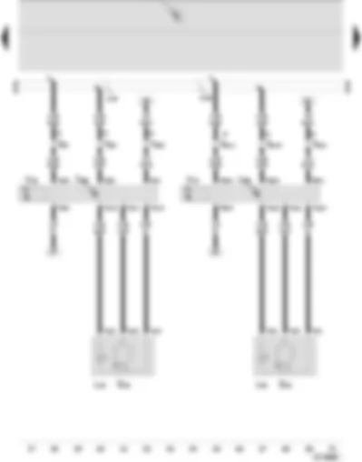 Wiring Diagram  SEAT IBIZA 2002 - Door control unit - rear left - door control unit - rear right - window lifter switch - rear (in door)
