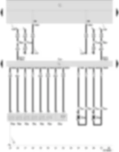 Wiring Diagram  SEAT IBIZA 2002 - Automatic gearbox control unit - gearbox speed sender - vehicle speed sender - gearbox oil temperature sender