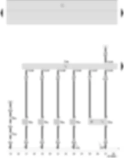 Wiring Diagram  SEAT IBIZA 2002 - 4MV control unit (injection system) - engine speed sender - injectors for cylinders 1 - 2 - 3 and 4