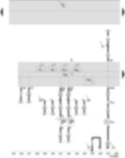 Wiring Diagram  SEAT IBIZA 2003 - Control unit with display in dash panel insert - brake fluid level warning contact - main beam and side light warning lamp - lights switched on warning buzzer