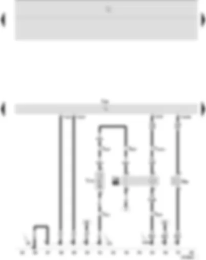 Wiring Diagram  SEAT IBIZA 2003 - Motronic control unit - secondary air pump relay - secondary air pump motor - activated charcoal filter system solenoid valve 1 (pulsed)