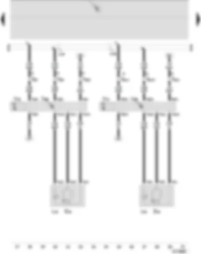 Wiring Diagram  SEAT IBIZA 2004 - Door control unit - rear left - door control unit - rear right - window lifter switch - rear (in door)