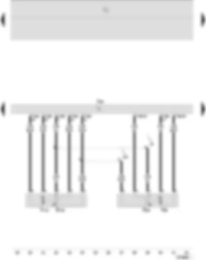 Wiring Diagram  SEAT IBIZA 2003 - Air conditioning control unit - control motor potentiometer - temperature flap - air recirculation flap control motor