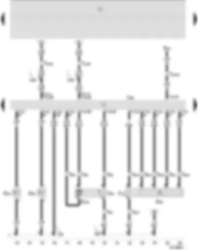 Wiring Diagram  SEAT IBIZA 2004 - Motronic control unit - lambda probe - lambda probe after catalytic converter - intake air temperature sender - coolant temperature sender