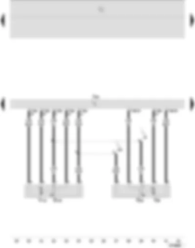 Wiring Diagram  SEAT IBIZA 2002 - Air conditioning control unit - control motor potentiometer - temperature flap - fresh/recirculating air flap control motor