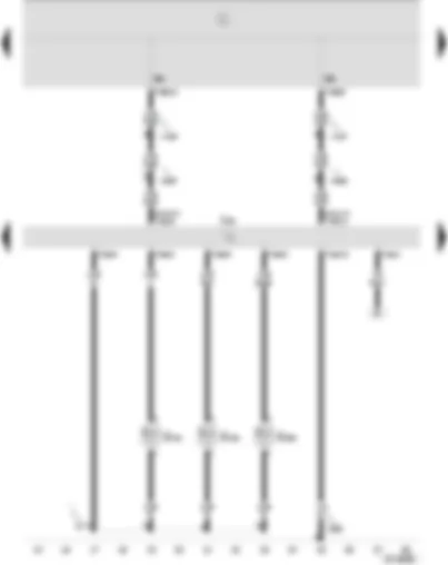 Wiring Diagram  SEAT IBIZA 2007 - Air conditioning system control unit - centre vent temperature sender - footwell vent temperature sender - evaporator output temperature sender