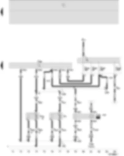 Wiring Diagram  SEAT IBIZA 2008 - Radiator fan control unit - radiator fan - right fan for radiator - radiator fan run-on relay V7 and V35 1st speed