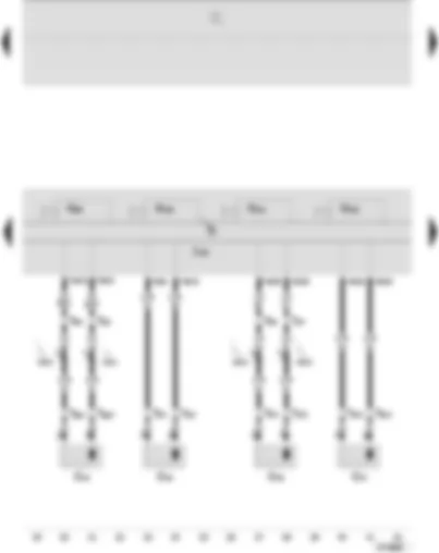 Wiring Diagram  SEAT IBIZA 2006 - Anti-locking brake system with electronic differential lock - front and rear speed sensor