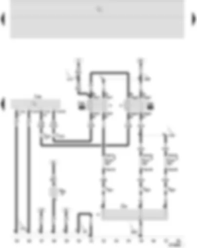 Wiring Diagram  SEAT IBIZA 2006 - Diesel direct injection system control unit - high heat output relay - low heat output relay - auxiliary air heater element