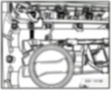 SEAT IBIZA 2009 Overview of earth points in engine compartment