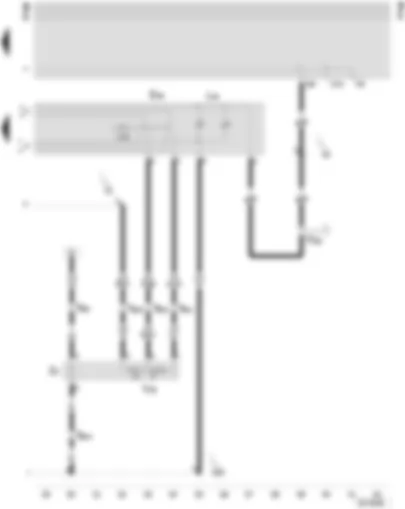 Wiring Diagram  SEAT INCA 2003 - Mirror adjustment change-over switch - mirror adjustment switch illumination - mirror adjustment motor (front passenger