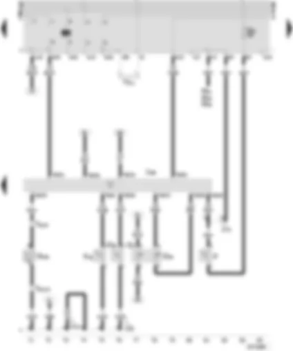 Wiring Diagram  SEAT INCA 2001 - Diesel direct injection system control unit - brake light switch - brake pedal switch - coolant temperature sender