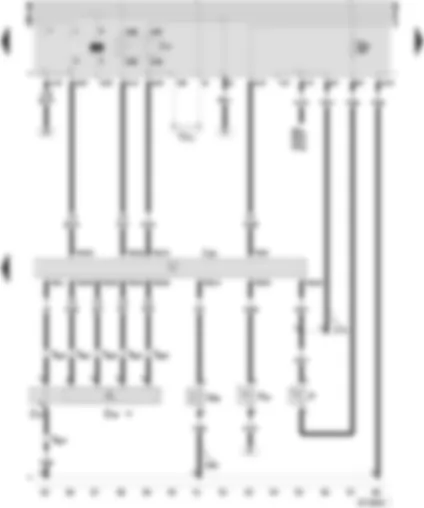 Wiring Diagram  SEAT INCA 2001 - Motronic control unit - activated charcoal filter system solenoid valve 1 - fuel pump relay - brake pedal switch - lambda probe