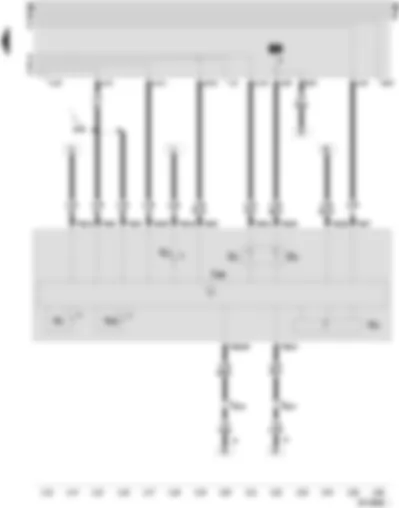 Wiring Diagram  SEAT INCA 2001 - Control unit with display in dash panel insert - fuel gauge - coolant temperature gauge - oil pressure warning lamp