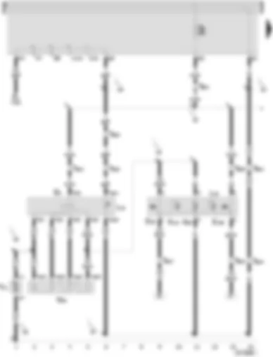 Wiring Diagram  SEAT INCA 2003 - Fresh air blower switch - air conditioner switch - fresh air/air recirculating flap switch