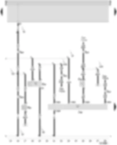 Wiring Diagram  SEAT INCA 2003 - Radiator fan control unit - high pressure sender - fresh and recirculating air flap two-way valve - ambient temperature switch