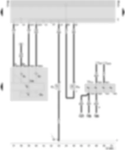 Wiring Diagram  SEAT INCA 2002 - Control unit with display in dash panel insert - brake fluid level warning contact - handbrake warning switch - terminal for self-diagnosis
