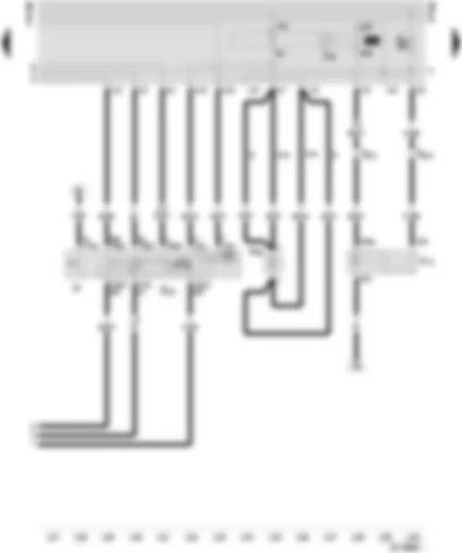 Wiring Diagram  SEAT INCA 2003 - Intermittent wiper switch - horn plate - rear window wiper motor - windscreen and rear window washer pump