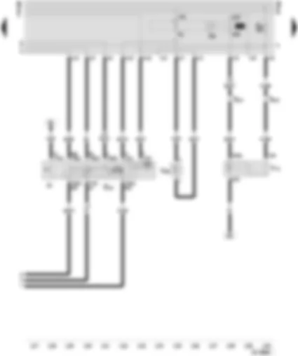 Wiring Diagram  SEAT INCA 2003 - Intermittent wiper switch - horn plate - rear window wiper motor - windscreen and rear window washer pump