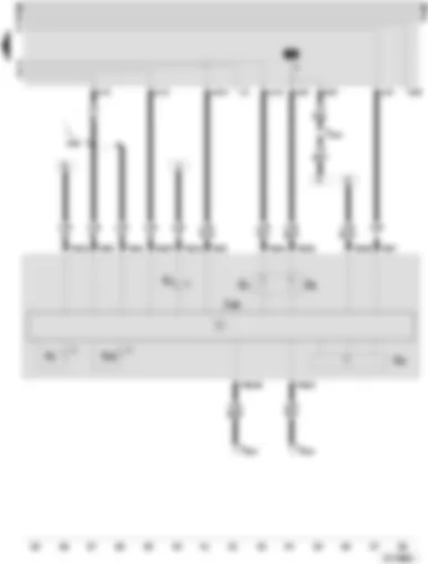 Wiring Diagram  SEAT INCA 2001 - Control unit with display in dash panel insert - fuel gauge - coolant temperature gauge - oil pressure warning lamp