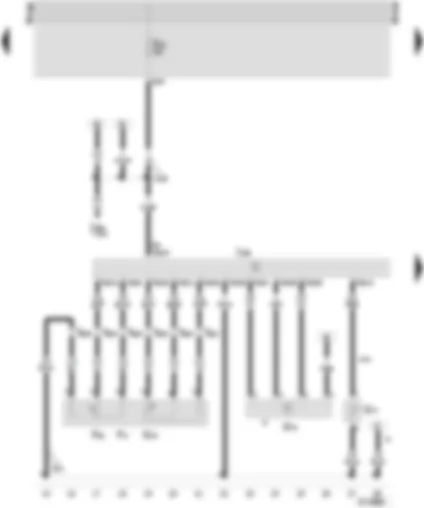 Wiring Diagram  SEAT INCA 2001 - Diesel direct injection system control unit - kick-down switch - idling switch - accelerator pedal position sender - intake manifold temperature sender