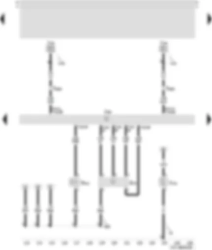 Wiring Diagram  SEAT LEON 2002 - Air mass meter - secondary air pump motor - Motronic control unit - secondary air inlet valve