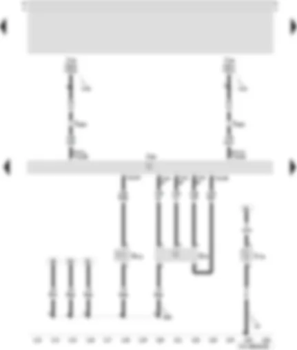 Wiring Diagram  SEAT LEON 2001 - Air mass meter - secondary air pump motor - Motronic control unit - secondary air inlet valve