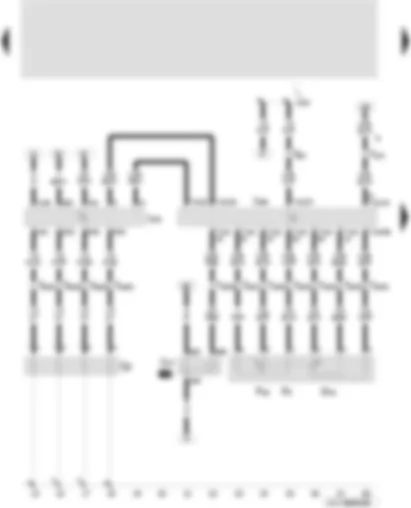 Wiring Diagram  SEAT LEON 2005 - Glow plugs; terminal 30 voltage supply relay - accelerator position sender - glow plug activation control unit