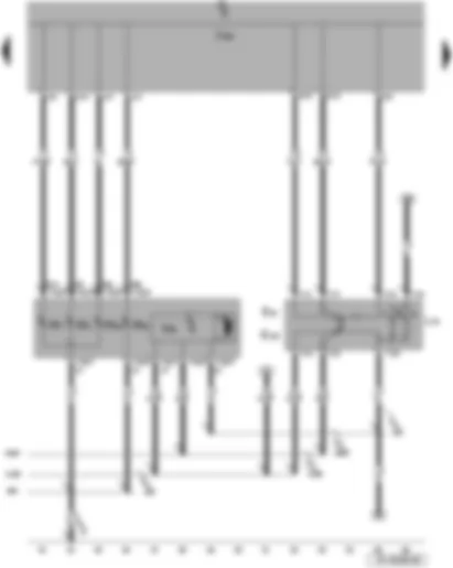 Wiring Diagram  SEAT LEON 2006 - Illumination regulators - switches - instruments - headlight range control - onboard supply control unit - right dipped beam bulb - right main beam bulb