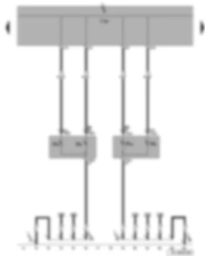 Wiring Diagram  SEAT LEON 2006 - Onboard power supply control unit - rear turn signal bulbs - rear brake light bulbs