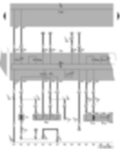 Wiring Diagram  SEAT LEON 2006 - Warm air blower series resistor with overheating valve - air recirculation flap control motor - fresh air blower - heater control unit