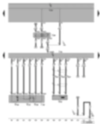 Wiring Diagram  SEAT LEON 2006 - Terminal 50 voltage supply relay - engine speed sender - Simos control unit - throttle valve module