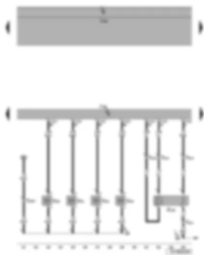 Wiring Diagram  SEAT LEON 2006 - Simos control unit - injectors - lambda probe after catalytic converter