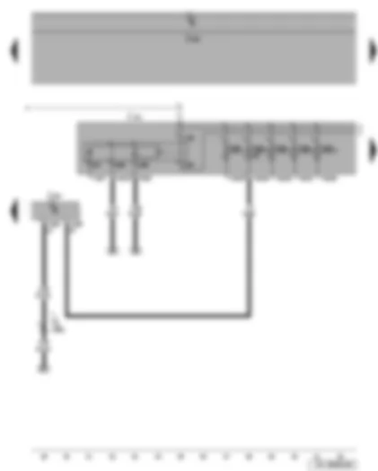 Wiring Diagram  SEAT LEON 2006 - Steering column electronics control unit - Motronic current supply relay