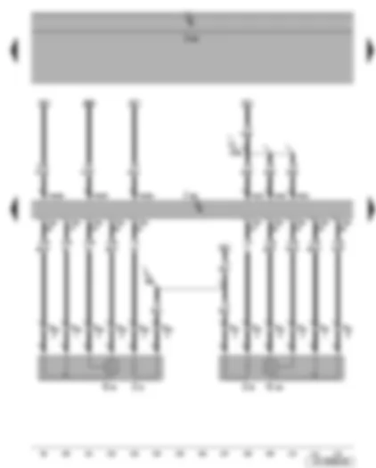 Wiring Diagram  SEAT LEON 2006 - Motronic control unit - lambda probe - lambda probe 2